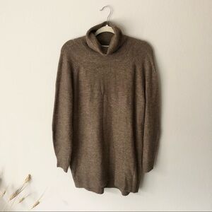 H&M Wool Blend Turtleneck Tunic in Brown Size XS